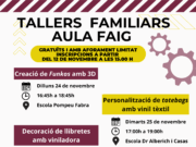 Cinc escoles de Reus organitzen tallers creatius per a famílies en el programa FAIG