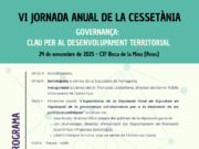 La VI Jornada Anual de la Cessetània se centrarà en la Governança Col·laborativa