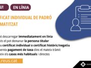 L’Ajuntament de Reus simplifica la sol·licitud del certificat d’empadronament en línia