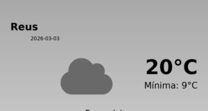 AEMET: El temps per a Reus – 3 de Març de 2026