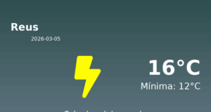 Predicció meteorològica: Reus, 5 de Març de 2026