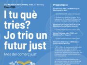 Reus celebra el Dia Mundial del Comerç Just amb activitats per promoure el consum tèxtil ètic