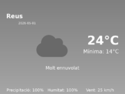 El temps a Reus avui, 1 de Maig de 2026