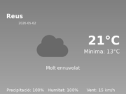 Previsió de l’AEMET a Reus avui 2 de Maig de 2026