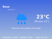 El temps a Reus avui, 10 de Maig de 2026