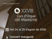 Cabrera de Mar torna a ser el centre de la música d’orgue amb la 28a edició del Curs d’Orgue del Maresme