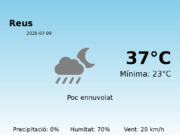 Predicció meteorològica: Reus, 9 de Juliol de 2026