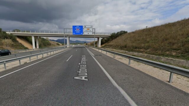 Imatge de l'A-27, zona del xoc mortal (Valls)