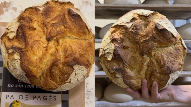 Imatges de dos pans de pagès del Forn Sistaré (via Instagram)